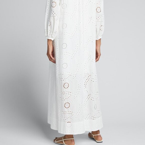 Kobi Halperin Eve Eyelet White Cotton Maxi Dress. Size XS - Picture 2 of 10